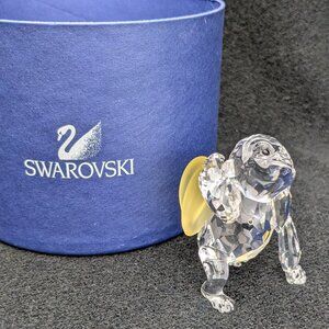 RETIRED Swarovski Crystal Young Gorilla with Yellow Bananas #273394